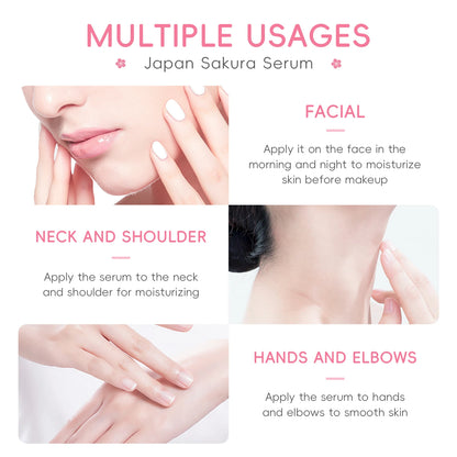 LAIKOU Sakura Serum Shrink Pores Remove Acne Skin Rejuvenation Whitening Essence