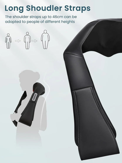 Shiatsu Neck and Shoulder Massager Heated Back Massager U Shape Deep Kneading Electric Massage Pillow For Neck Waist Leg Body