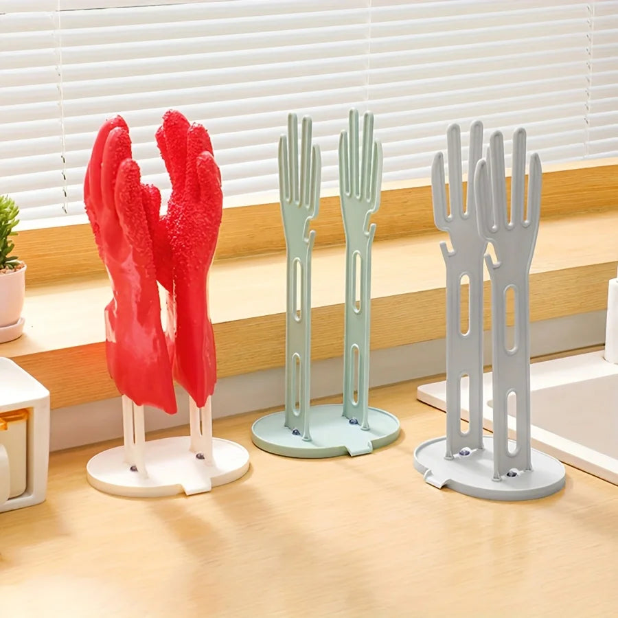 Kitchen Glove Stand Holder Drying Draining Organizer For Rubber Towels And Cleaning Cloths Home Kitchen Bathroom Storage Rack