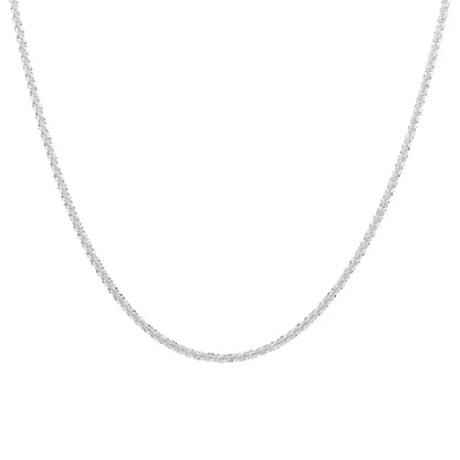Fashion Simple Sparkling Necklace For Women Silver Color Clavicle Chain Choker Necklace Female Korean Wedding Party Jewelry Gift