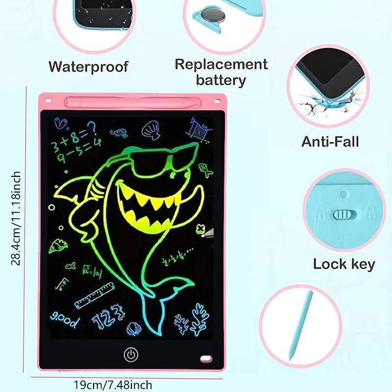 12 Inch LCD Drawing Tablet Handwriting Tablet Electronic Writing Board Doodle Board Educational Toys For 3-12 Years Kids Gifts
