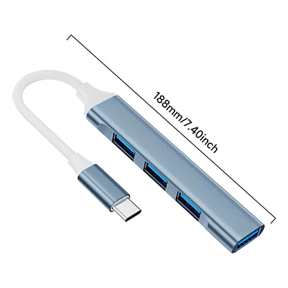 4 In 1 USB C Hub 3.0 Multiport OTG Adapter Type C Splitter For Laptop Phone