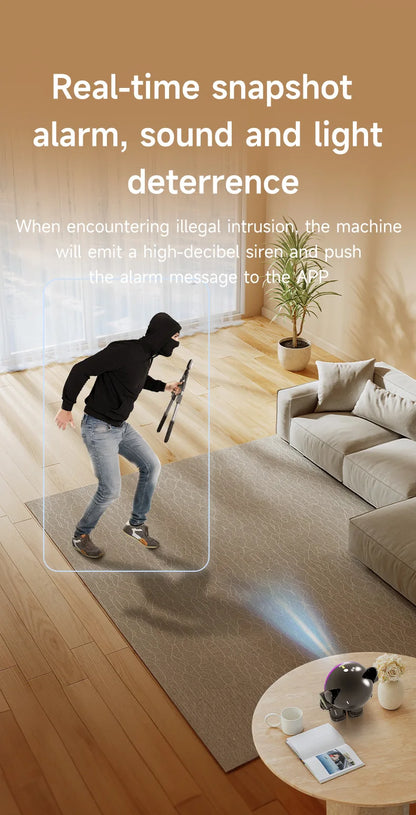 5MP PTZ WIFI IP Camera Wireless Home Security Robot Camera 360° Two Way Audio Auto Tracking Invisible Lens Indoor Baby Monitor