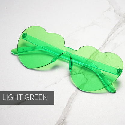 Clearance_Free shipping 2023 Candy color heart shape ocean personality Frameless Children's Sunglasses Fashion Candy Love Sungla