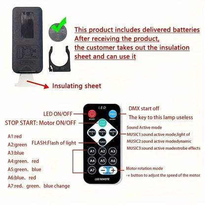 Aurora Crystal Projector Night Light with Remote Control | অরোরা ক্রিস্টাল প্রজেক্টর নাইট লাইট