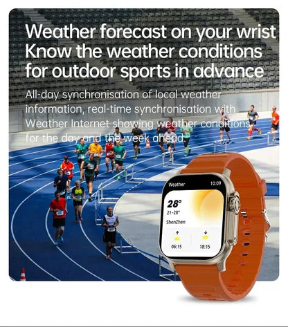 New Watch T10 Ultr Smart Watch Men 49mm 2.09 Inch NFC Women GPS Track Bluetooth Call BT Music Games Wireless Charging Smartwatch