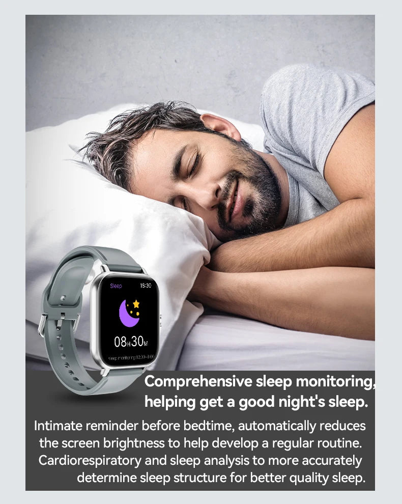 LAXASFIT 2025 New Smart Watch for Men Women Gift Full Touch Screen Sports Fitness Watch Bluetooth Call Digital Smartwatch