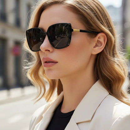 Versatile High-end Oversized Sunglasses Unisex Daily Commute Sunscreen UV Protection Glasses 1180