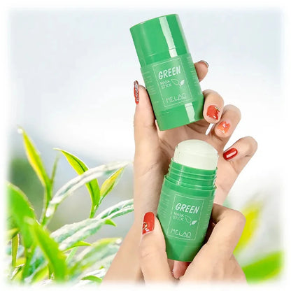 MELAO Natural Purifying Detox Clay Mask Green Tea Mud Masking For Face Green Mask Stick