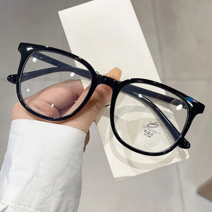 Retro Square Glasses Ultra-light Transparent Frame Eyewear Popular Decoration Eyeglasses Anti-blue Light Flat Glasses
