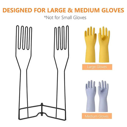 Kitchen Glove Holder, Foldable Kitchen Vertical Glove Support Multi-Purpose Glove Drain Rack Storage And Drying Both Handled