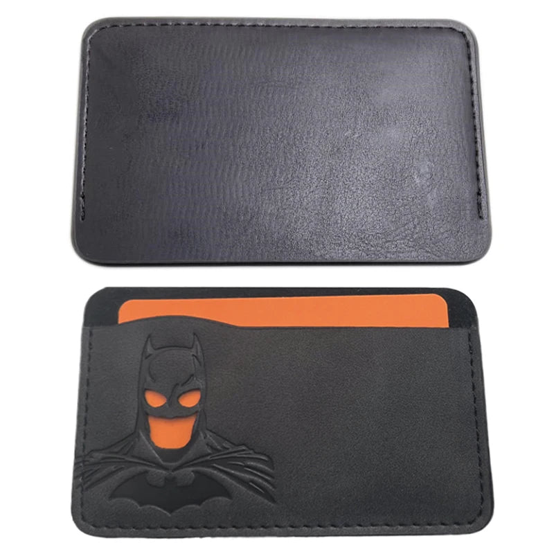 1 Leather Super Anime ID Card Holder Personalized Superhero Mask Card Case Gift