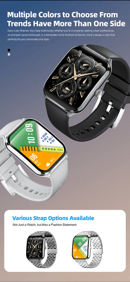 New Ultra Thin Smart Watch Men 1.96' AMOLED HD Pixel Display Always Show Time BT Call Reminder Smartwatch Ladies For Android iOS