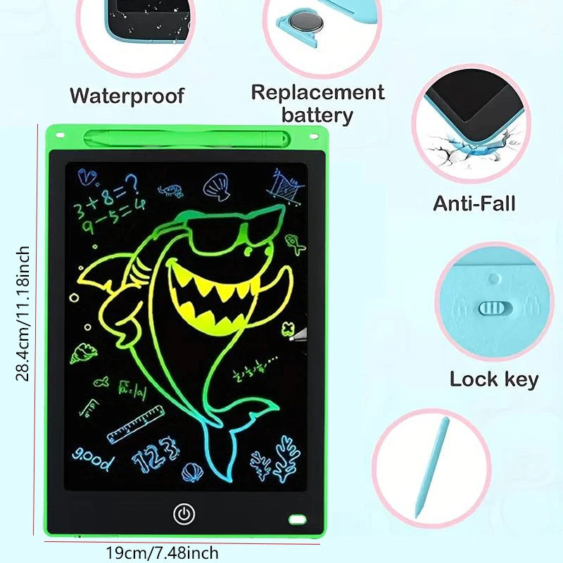 12 Inch LCD Drawing Tablet Handwriting Tablet Electronic Writing Board Doodle Board Educational Toys For 3-12 Years Kids Gifts