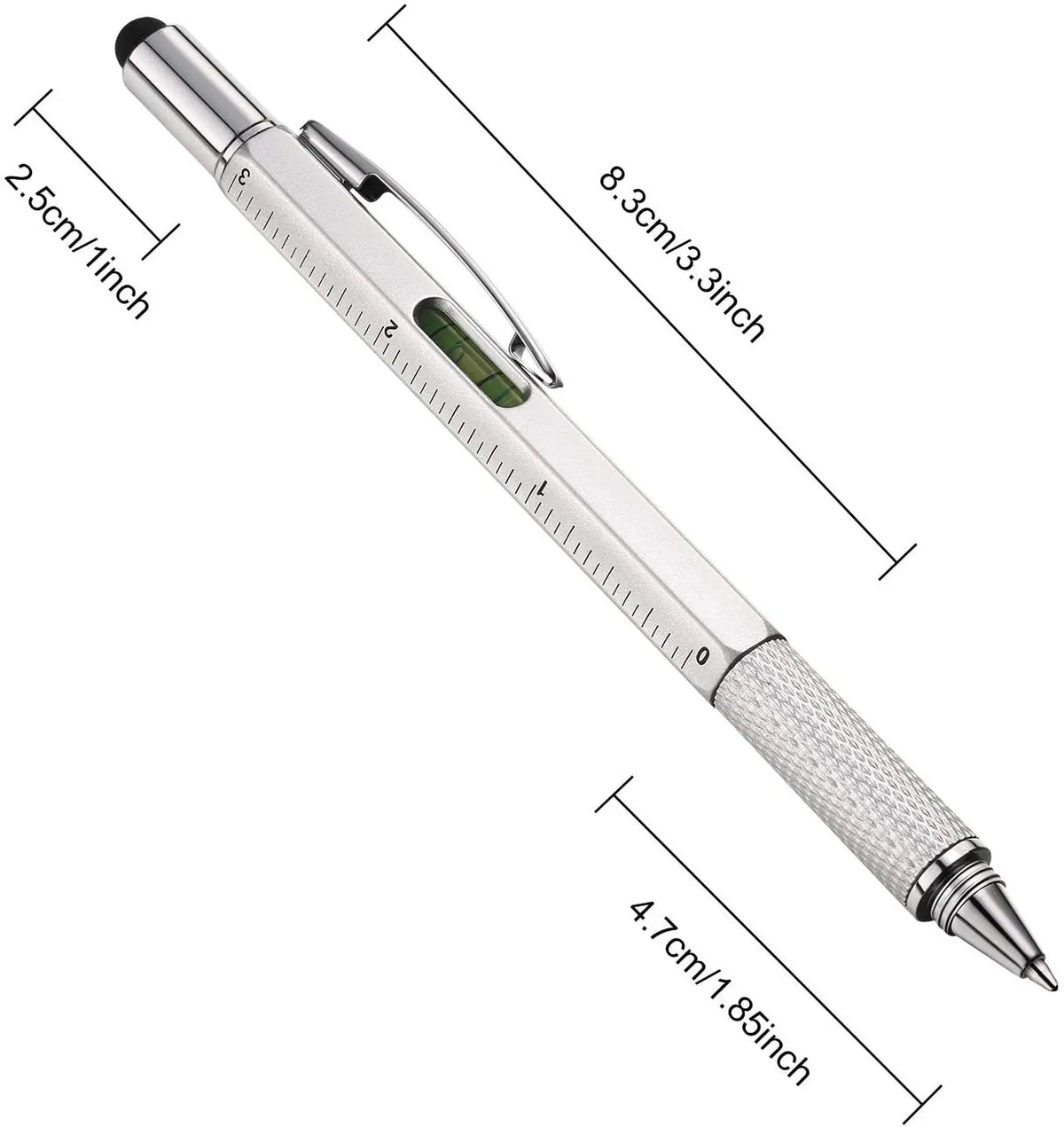 Multifunction 7 In 1 Pen With Stylus Touch Screen Screwdriver And Level Tool