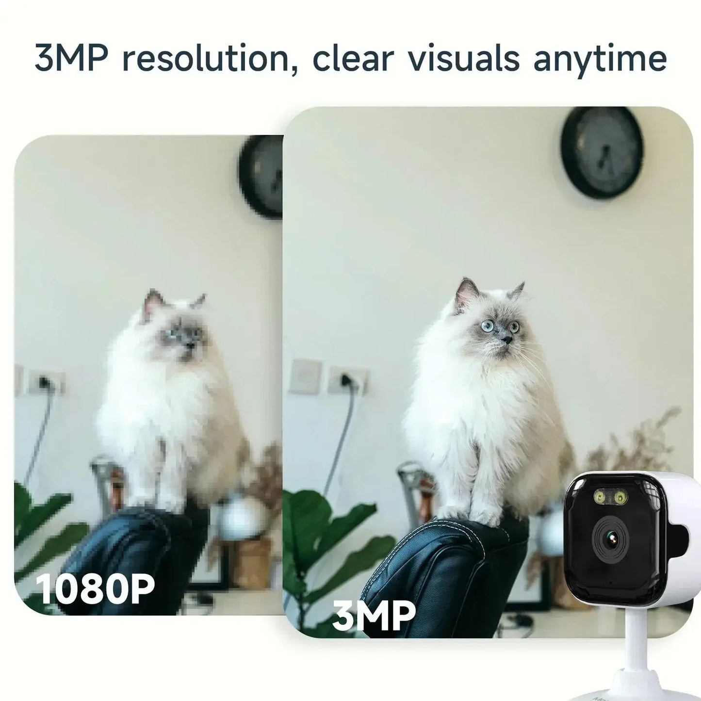 2.4/5GHz WiFi Window Camera 3MP Full Color Night Vision Indoor Security Mini Camera Replaces Outdoor Through Glass Window 2026