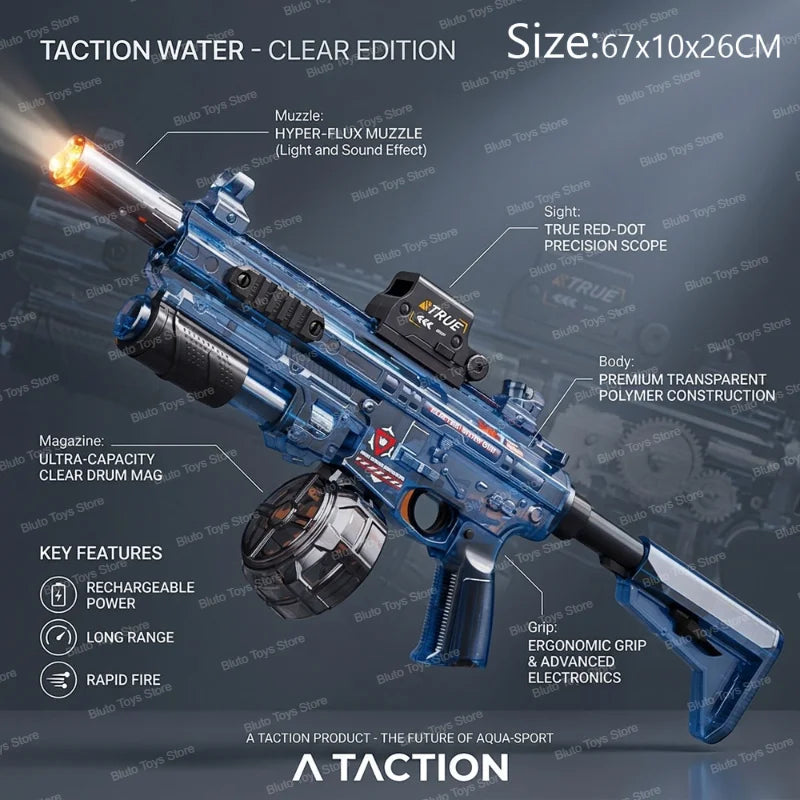 Electric Water Guns For Adults Powerful Squirt Automatic Water Suction Water Blasters Summer Outdoor Beach Toy For Boys Kid Gift