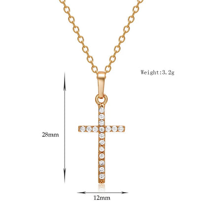 Hot Selling Jewelry Cross Pendant Necklace With Zircon Fashionable And Personalized Design Popular Hip Hop Neck Chain