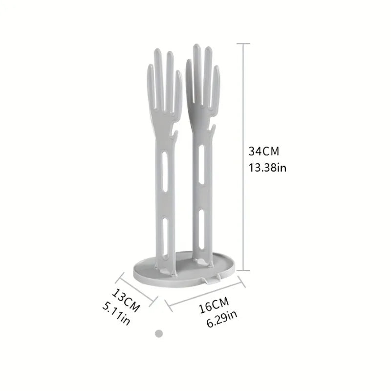 Kitchen Glove Stand Holder Drying Draining Organizer For Rubber Towels And Cleaning Cloths Home Kitchen Bathroom Storage Rack