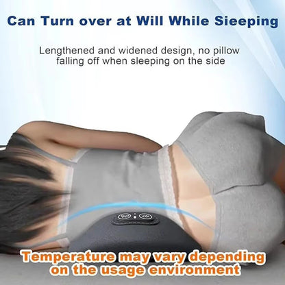 Heating Vibration Massage Pillow Electric Lumbar Support Pad Bed Sleeping Waist Protection Cushion Lying Flat Waist Pain Relief