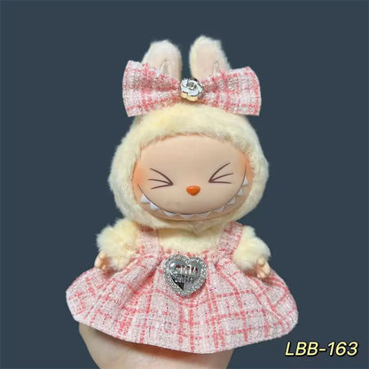 17cm Fashion Doll labubu Clothing Accessories Set Suitable for Boys Cute Plush  Doll Clothes Suitable for Fashion
