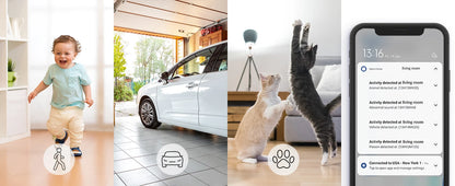 YI 2K 3MP Cameras 2/4Pack Homekit IP Security Protection System with Night Vision for Office/Baby/Nanny/Pet Monitor Wifi CCTV