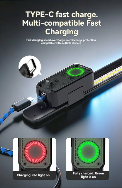 Rechargeable COB LED USB Headlamp Strong Magnetic Powerful Headlight Super Bright Waterproof Head Torch For Outdoor Fishing