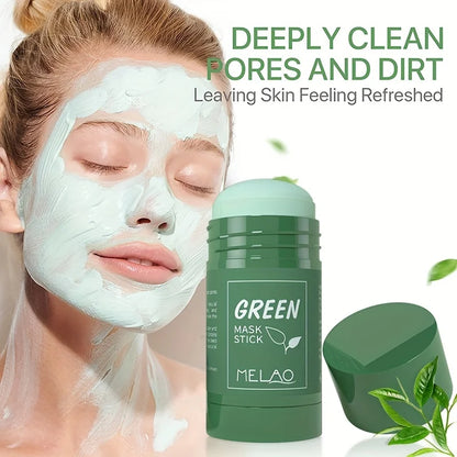 MELAO Natural Purifying Detox Clay Mask Green Tea Mud Masking For Face Green Mask Stick