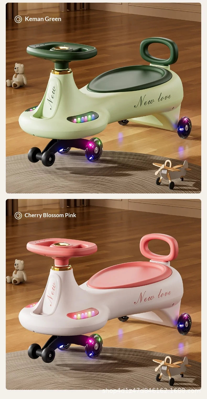 Children's Twisting Car Anti-Tip Swinging Silent Sliding Board Suitable For Boys And Girls Aged 1-8 Adults Can Sit On It