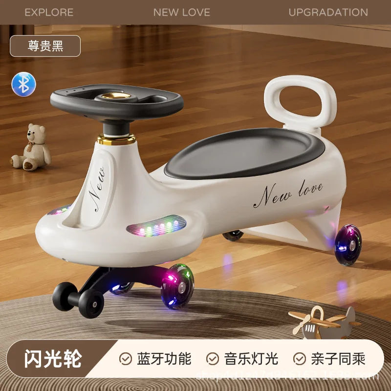 Children's Twisting Car Anti-Tip Swinging Silent Sliding Board Suitable For Boys And Girls Aged 1-8 Adults Can Sit On It