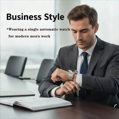 Men automatic watch business date mechanical watches waterproof stainless steel luminous minimalist gift for you