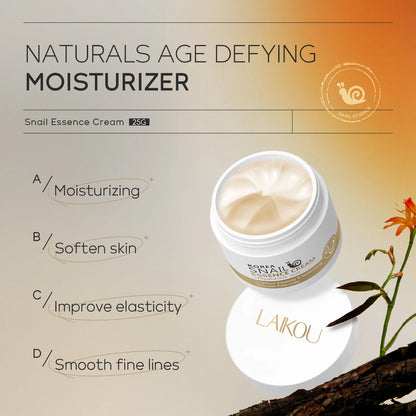 LAIKOU Snail Face Cream Hyaluronic Acid Moisturizing Cream Smoothing & Nourishing Serum Day Cream for Face Skin Care Products