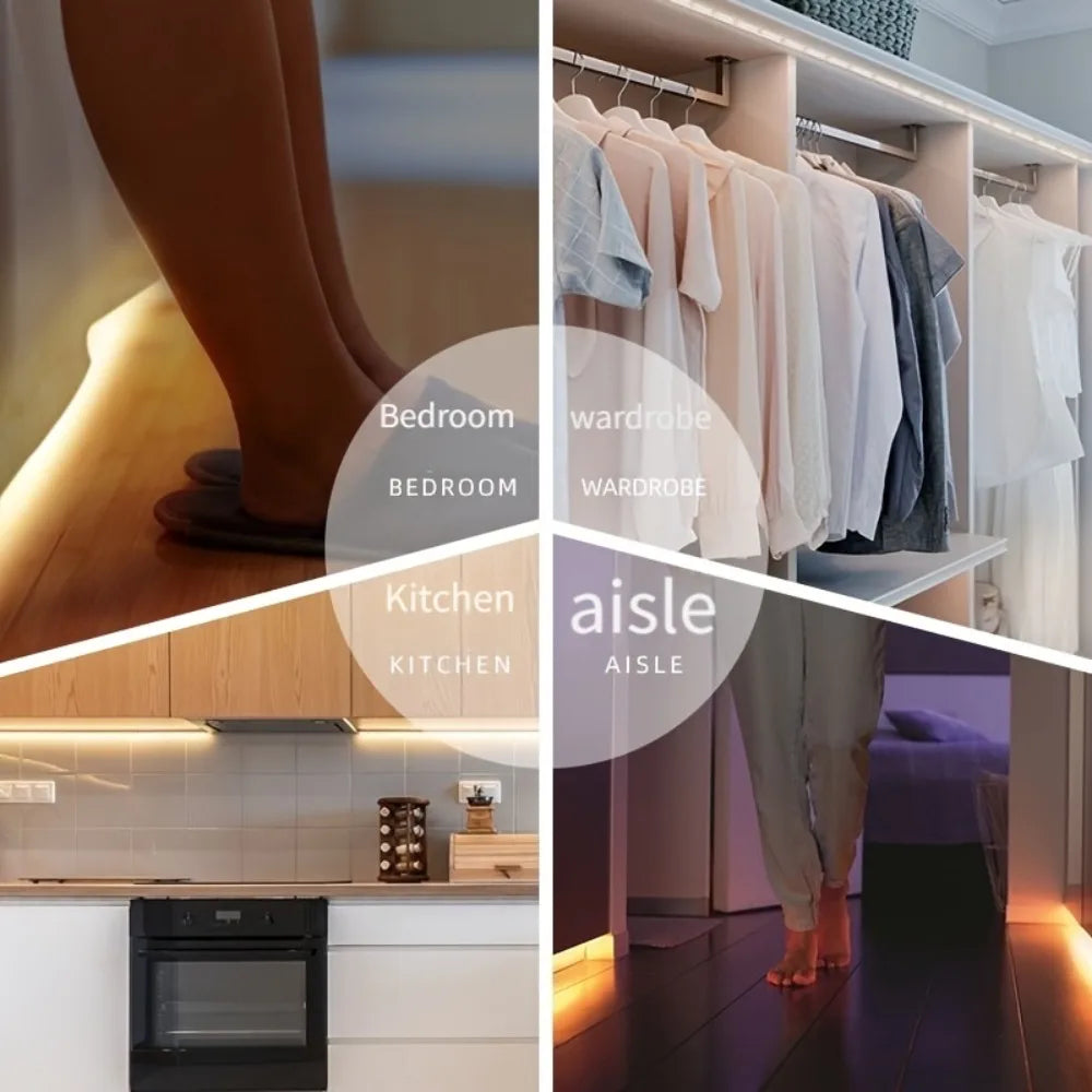 COB LED Strip 5V USB Touch Control Dimmer Dotless Linear Light Tape Self Adhesive For Wardrobe Mirror Home DIY Decor Lighting
