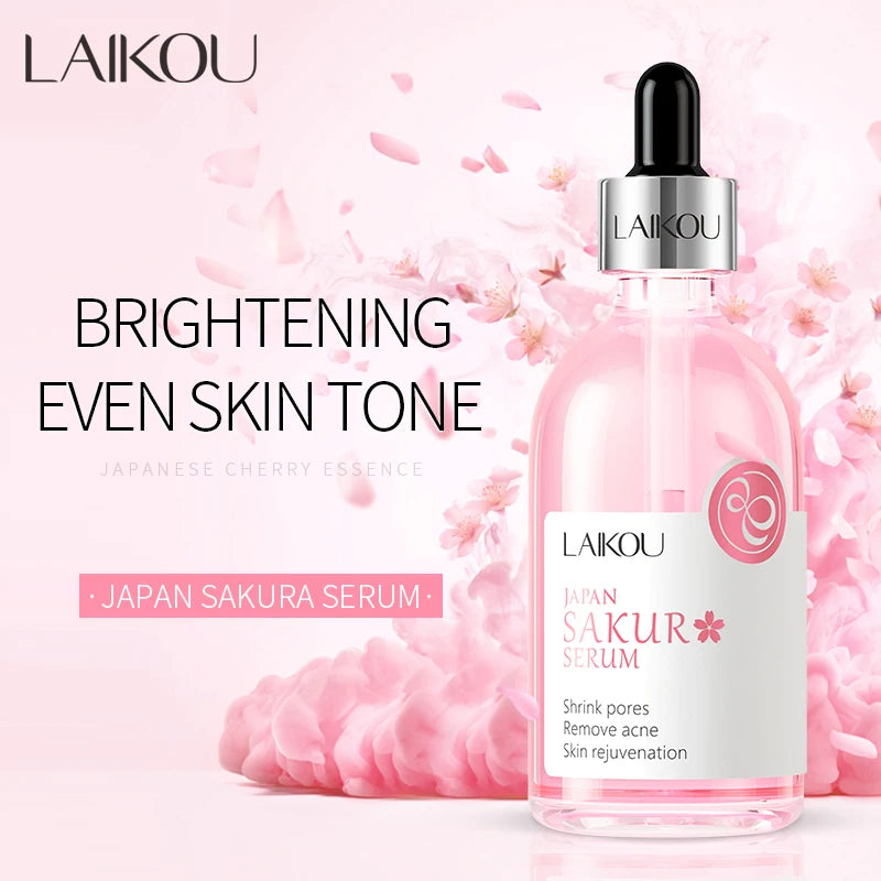 LAIKOU Sakura Serum Shrink Pores Remove Acne Skin Rejuvenation Whitening Essence