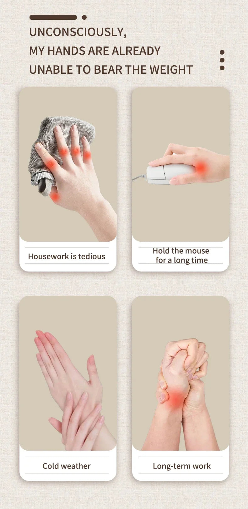 Professional Hand Massager Finger Wrist Palm Relaxation Device with Airbag Compression Kneading for Improves Hand Health