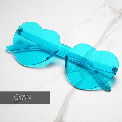Clearance_Free shipping 2023 Candy color heart shape ocean personality Frameless Children's Sunglasses Fashion Candy Love Sungla