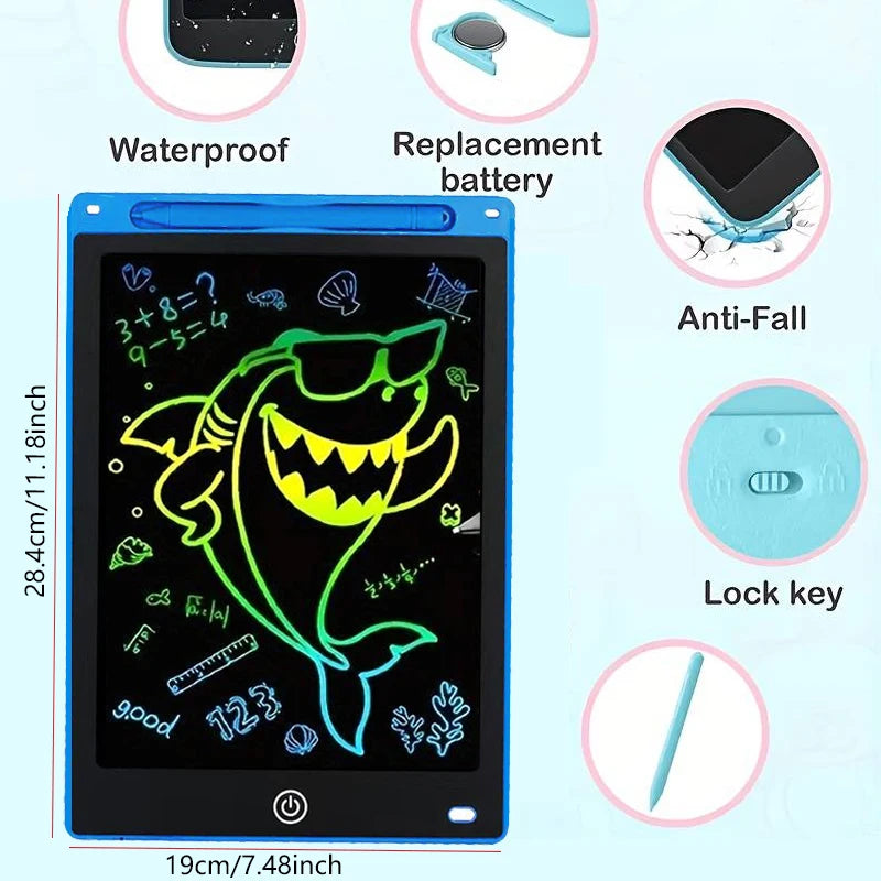 12 Inch LCD Drawing Tablet Handwriting Tablet Electronic Writing Board Doodle Board Educational Toys For 3-12 Years Kids Gifts