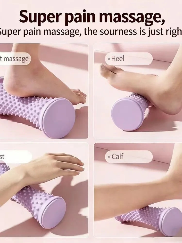 Yoga Massage Ball & Plantar Fascia Roller, Portable Plastic Tool to Relax Foot Muscles for Daily Foot Care Massage