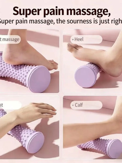 Yoga Massage Ball & Plantar Fascia Roller, Portable Plastic Tool to Relax Foot Muscles for Daily Foot Care Massage