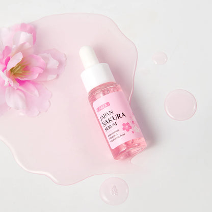 LAIKOU Japan Sakura Serum 17ml Tighten Pores Moisturizing Balance Skin Tone Brightening Facial Essence