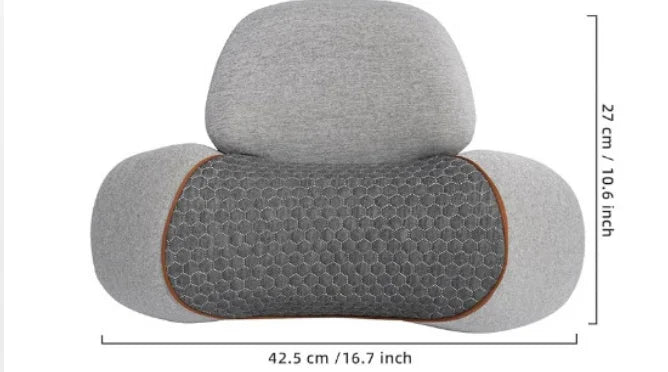 Portable U-Shape Cervical Massage Cushion Heat Vibration Neck Pillow for Travel Office Pain Relief