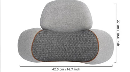 Portable U-Shape Cervical Massage Cushion Heat Vibration Neck Pillow for Travel Office Pain Relief