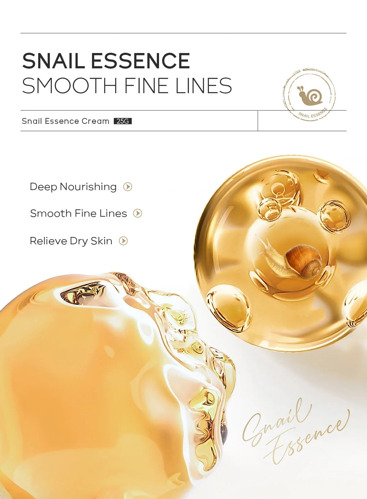 LAIKOU Snail Face Cream Hyaluronic Acid Moisturizing Cream Smoothing & Nourishing Serum Day Cream for Face Skin Care Products