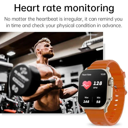 New Watch T10 Ultr Smart Watch Men 49mm 2.09 Inch NFC Women GPS Track Bluetooth Call BT Music Games Wireless Charging Smartwatch