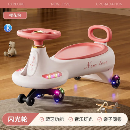 Children's Twisting Car Anti-Tip Swinging Silent Sliding Board Suitable For Boys And Girls Aged 1-8 Adults Can Sit On It
