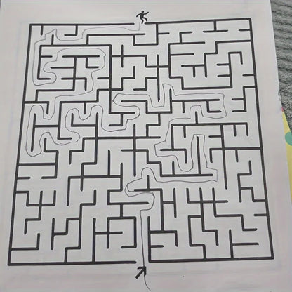 32-Page Children's Maze Game Book for Student Concentration Training, Intelligence Development, Early Education Toys, and Children