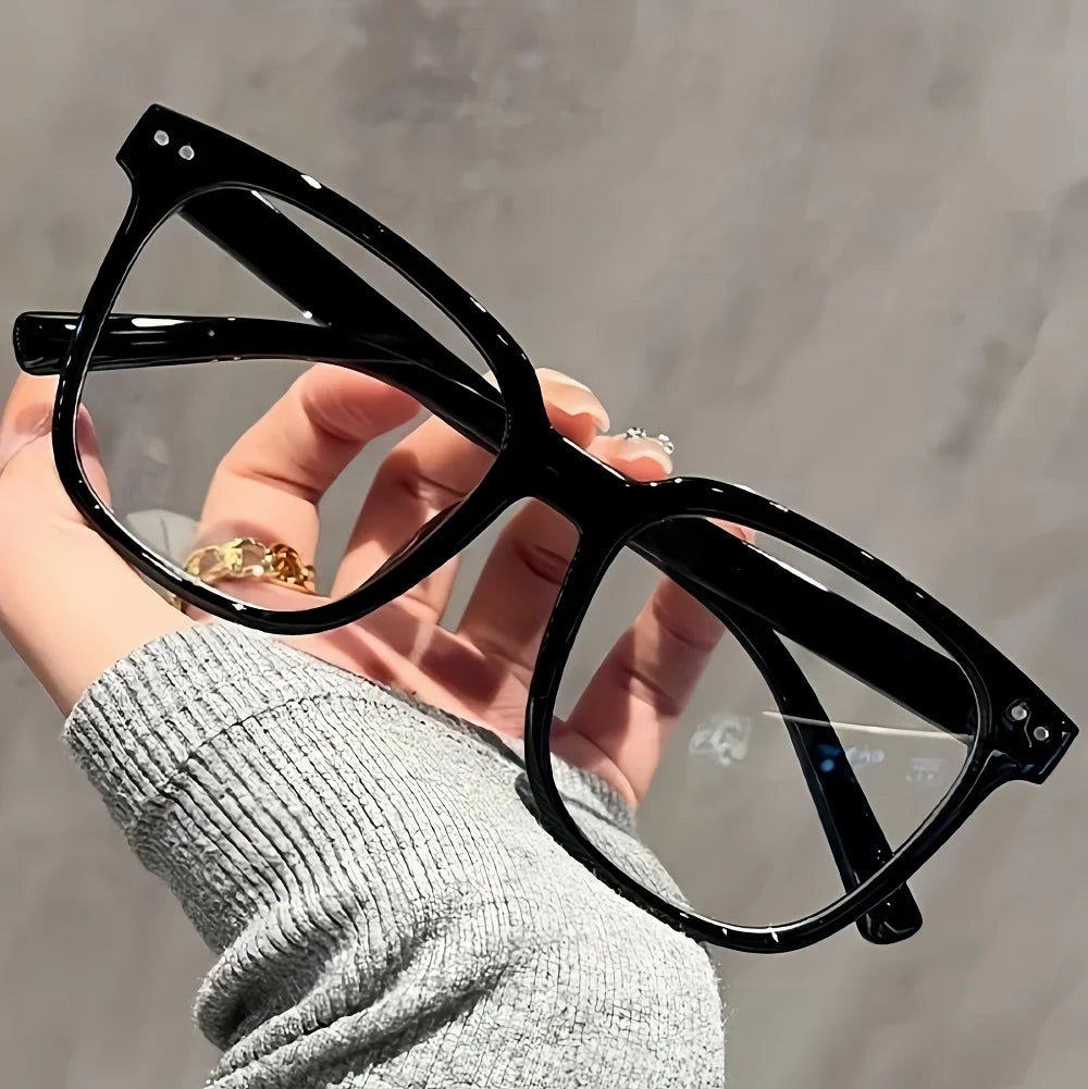 1/2/3 Pairs of Universal Fashion Glasses, Square-Framed Glasses, Fashionable Campus Style, Clear Black Frame, Back to School