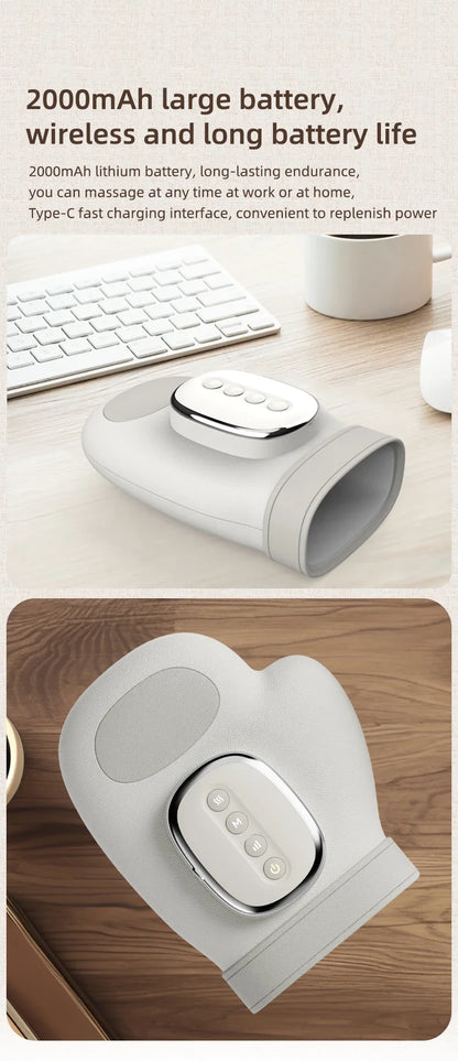Professional Hand Massager Finger Wrist Palm Relaxation Device with Airbag Compression Kneading for Improves Hand Health