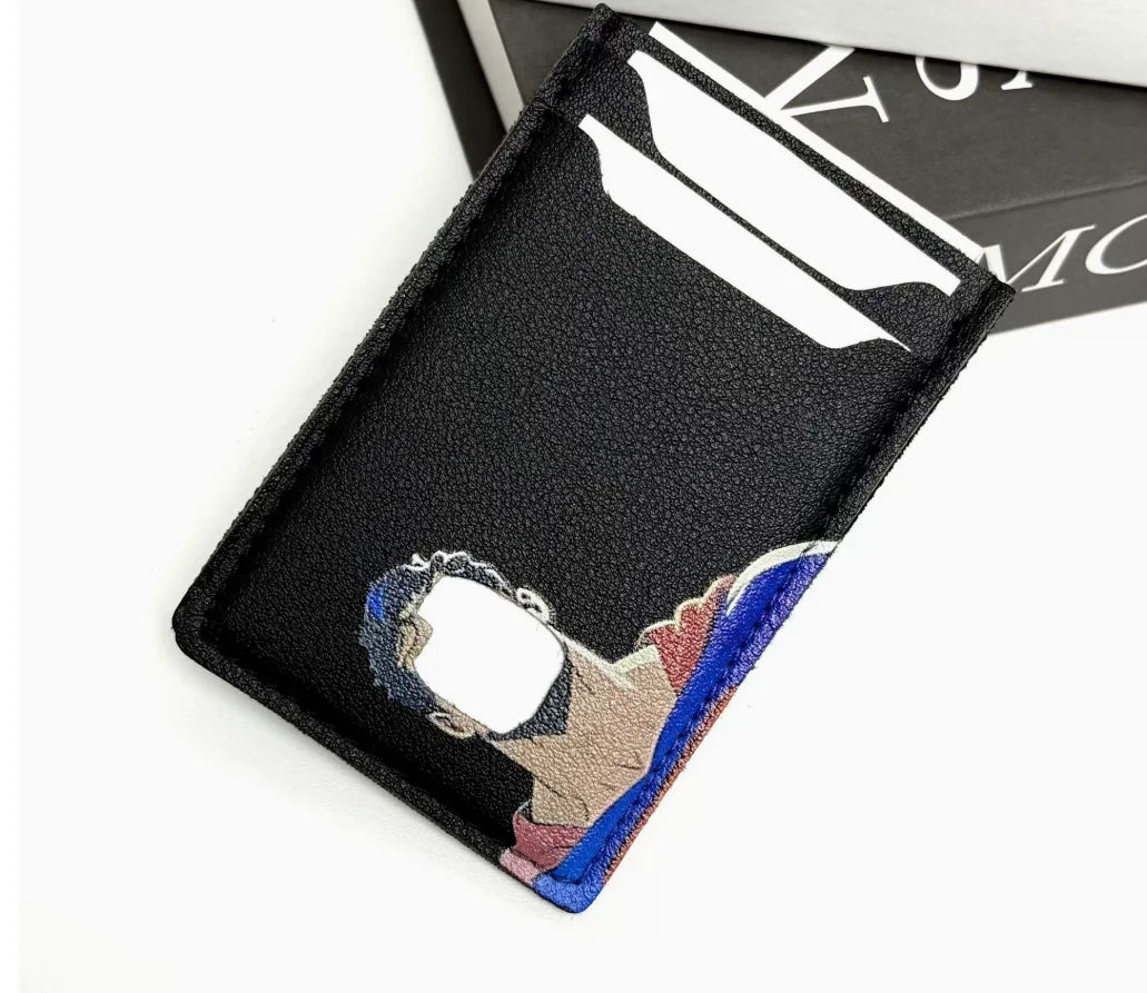 1 Leather Super Anime ID Card Holder Personalized Superhero Mask Card Case Gift