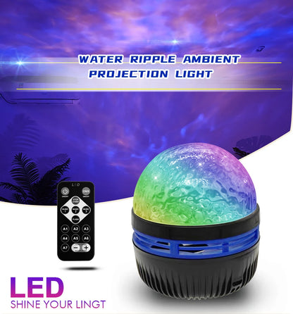 Aurora Crystal Projector Night Light with Remote Control | অরোরা ক্রিস্টাল প্রজেক্টর নাইট লাইট